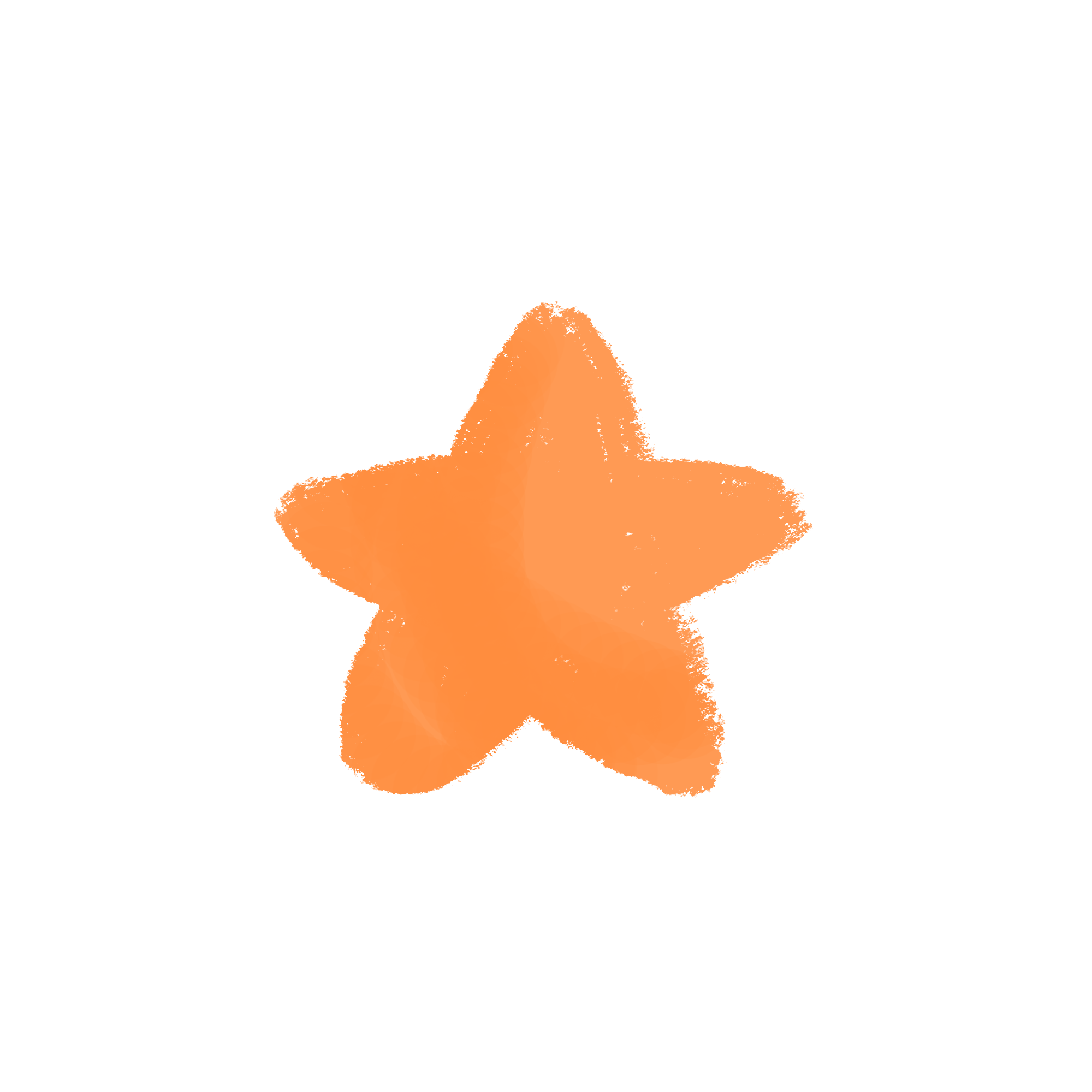 Orange star sticker
